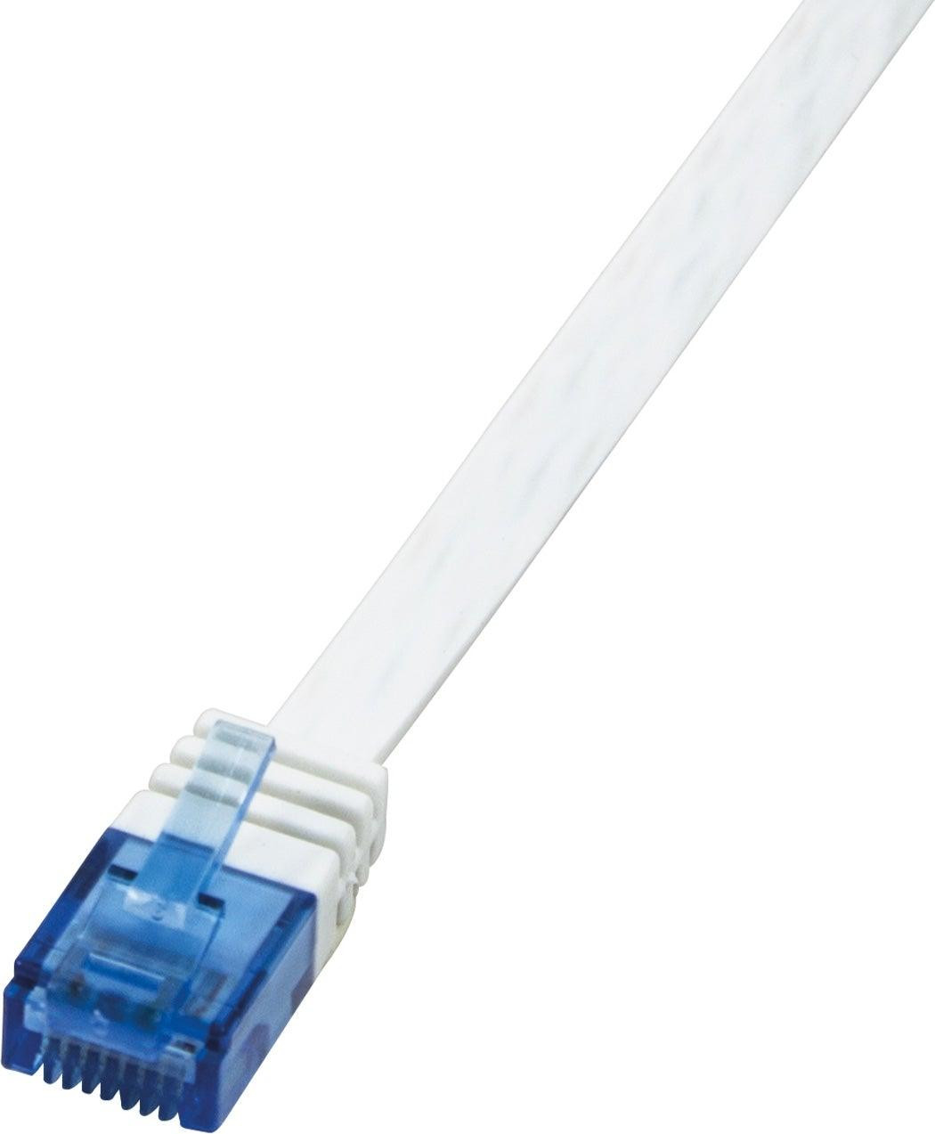 LogiLink CAT 6A SlimLine platte patchkabel, U/UTP, wit, 1 meter