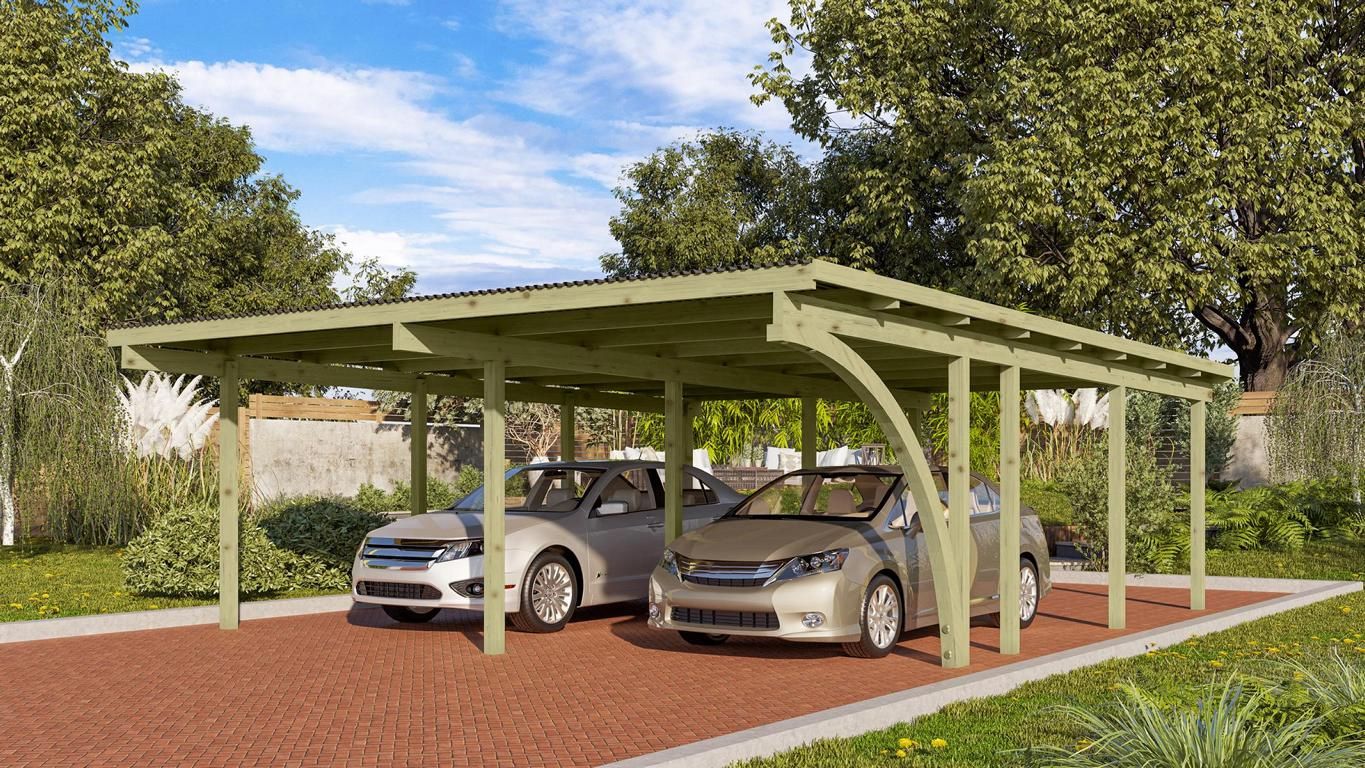 KARIBUHOLZT Carport doppel Eco 2 B KDI 563x676x229 08427331