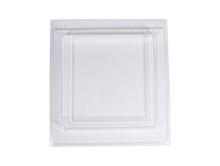 PET Giessform Dekoplatte Quadrat, 25x25x2cm, Rand 1,3cm breit