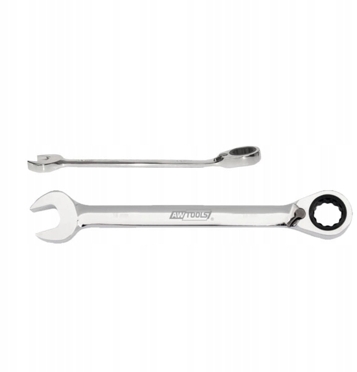 Awtools Plaats-Ring-Ratelsleutel 22mm - Chroom-Vanadium Staal - Gepolijst