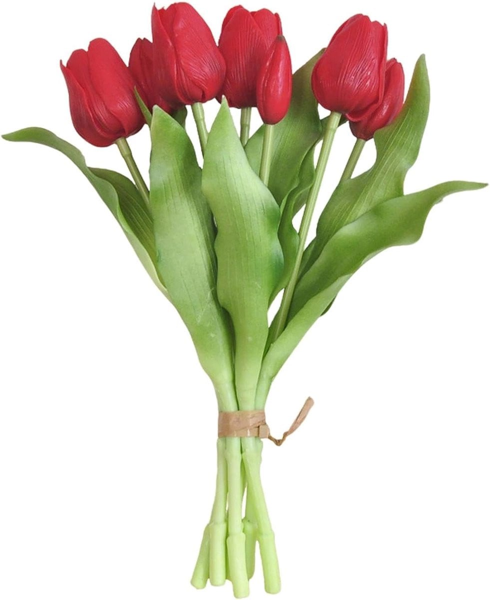 SnelShoppen 7 stuks realistische kunstmatige tulpen voor boeketten en decoratie