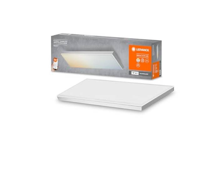 LEDVANCE Smarte LED Deckenleuchte, Panel für Innen mit WiFi Technologie, Lichtfarbe änderbar (3000K-6500K), 400mm x 100mm, Kompatibel mit Google und Alexa Voice Control, SMART+ WIFI PLANON FRAMELESS