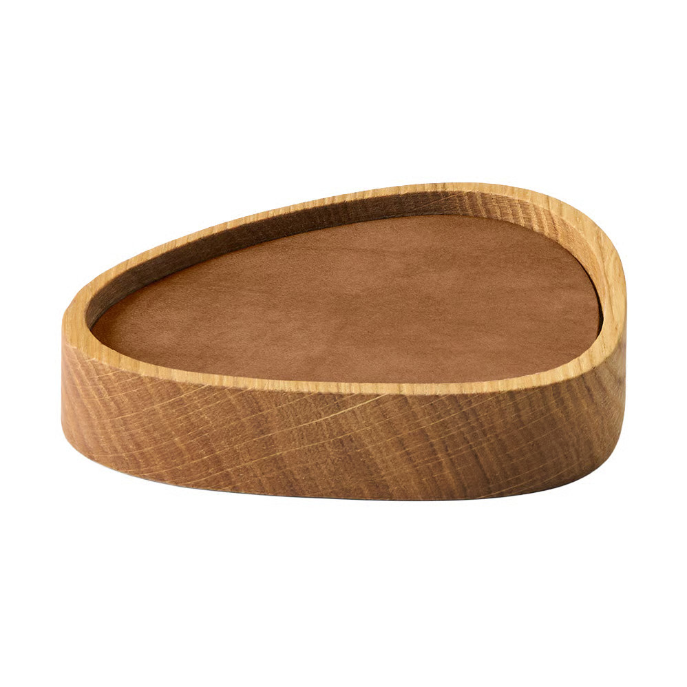 LIND DNA Wood Box onderzetterset Nature-oak, curve, S, Nupo nature, 9 stuks
