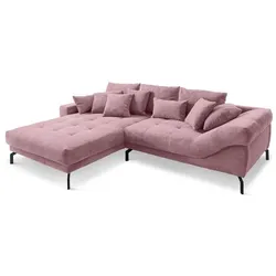 filippo Ecksofa Valentina Cord Violett Flieder