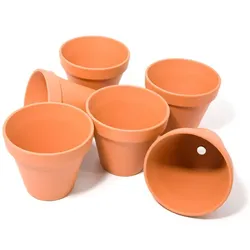 Tontöpfe aus Terrakotta, 10 cm hoch, 11 cm Ø, 6 Stück