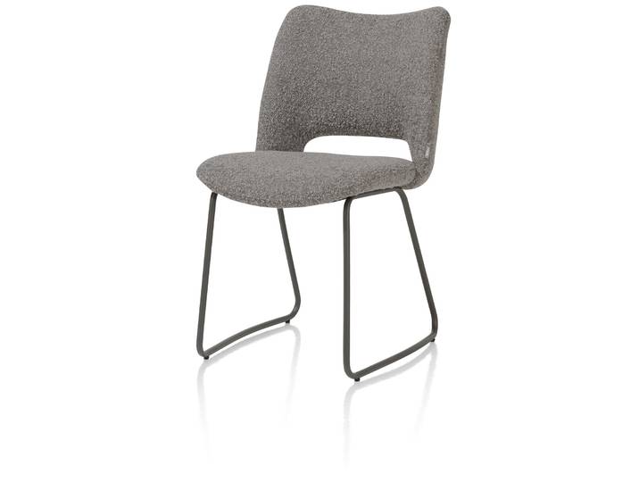 2er Set XOOON Kodi Esszimmerstuhl Brioni Boucle-Stoff/Metall