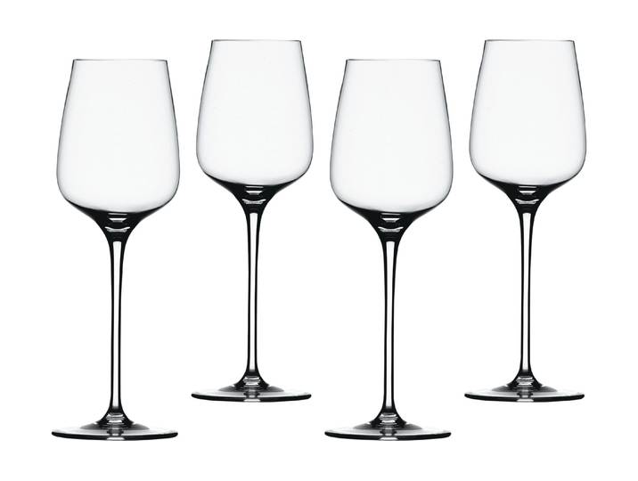 Weissweinglas EULENSPIEGEL Spiegelau Weissweinglas 365 ml, 4 Stück, Transparent , transparent, B:16,1cm H:23,8cm Ø:7,9cm, Kristallglas, Trinkgefässe, Weissweinglas, Kristallklar