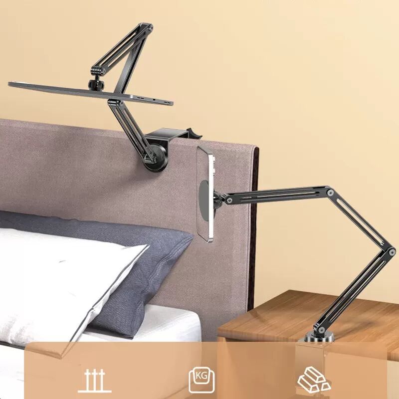 INF Faltbarer magnetischer Handyhalter - Verstellbare Tischhalterung für Live-Streaming & Tablet-Unterstützung