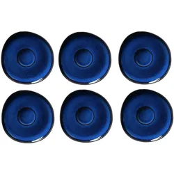 Villeroy & Boch Untertasse Lave 6 Stück, Blau, Untertasse, Blau