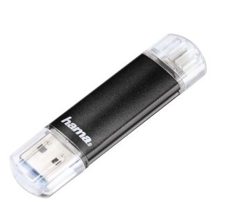 Hama USB Type-A / Micro-USB Stick 16 GB 123998 Laeta Twin (Schwarz) 00123998