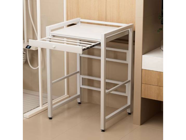 Étagère de salle de bain multifonctionnelle pour les lave-linge les sèche-linge et les toilettes blanc