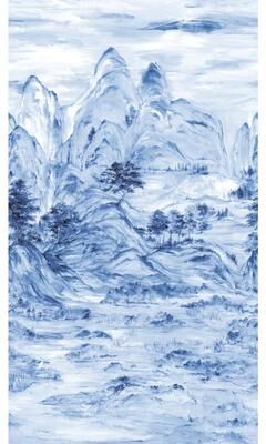 Ronald Redding Misty Mountain Blue Wall Mural