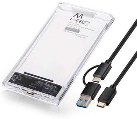 Ewent Caixa para Disco SATA 2.5"  EW7064 USB-C - Transparente