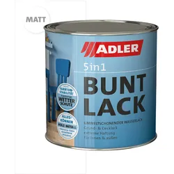 Bautenlacke Aqua  5in1-Buntlack Matt RAL9016 Verkehrsweiß 375ml 413200901637