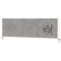 Tisch-Trennwand MAULconnecto 160x50 cm Akustik dunkel