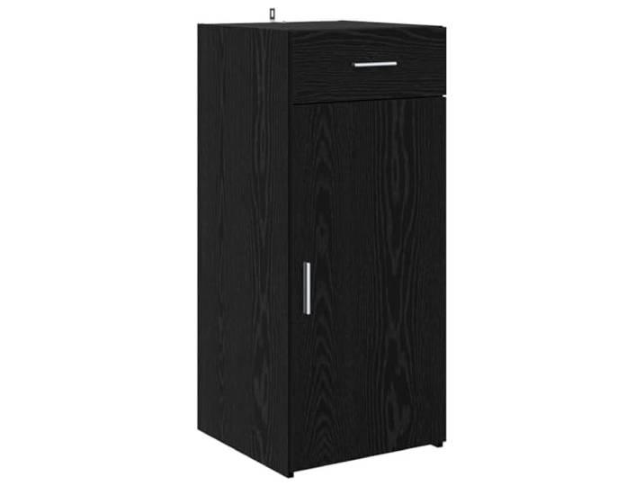 Aufbewahrungsschrank Schwarze Eiche 40 x 42,5 x 93 cm Holzwerkstoff Schubladen, Tür, Innenablagen, umkehrbare Tür, pflegeleichte Oberfläche