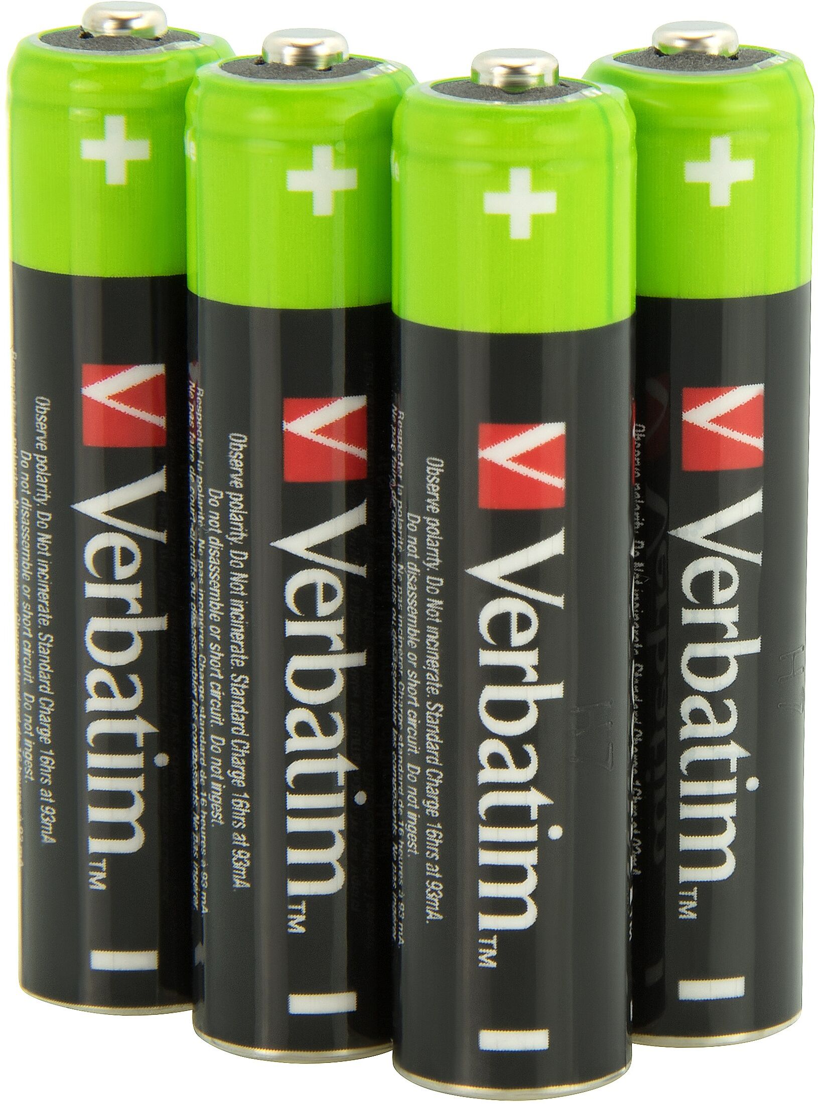 Verbatim AAA Rechargeable NiMH Batteries (Pack of 4) 49514