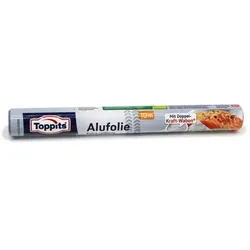 Alufolie Toppits 29 cm breit 10 m lang extra reißfest, mit Doppelkraftwaben, 98% Recyclingfolie