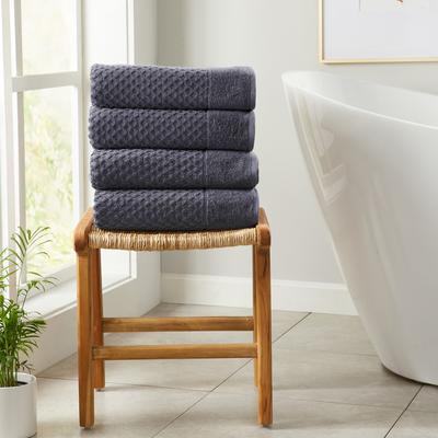 Linery & Co. Cotton Diamond Waffle Texture Bath Towels