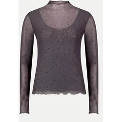 Meshshirt mit Punkt-Muster Grau 38