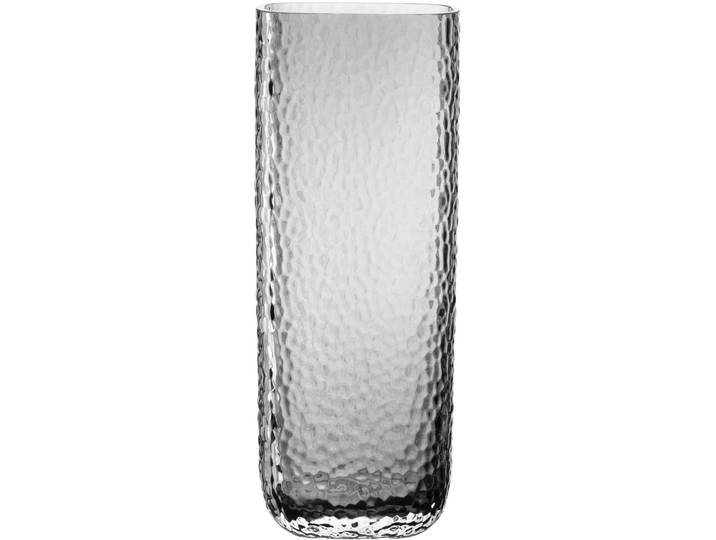 Dekovase LEONARDO Vase MARTELLO , grau, B:8cm H:26,5cm T:10cm, Glas, Vasen, Dekovase