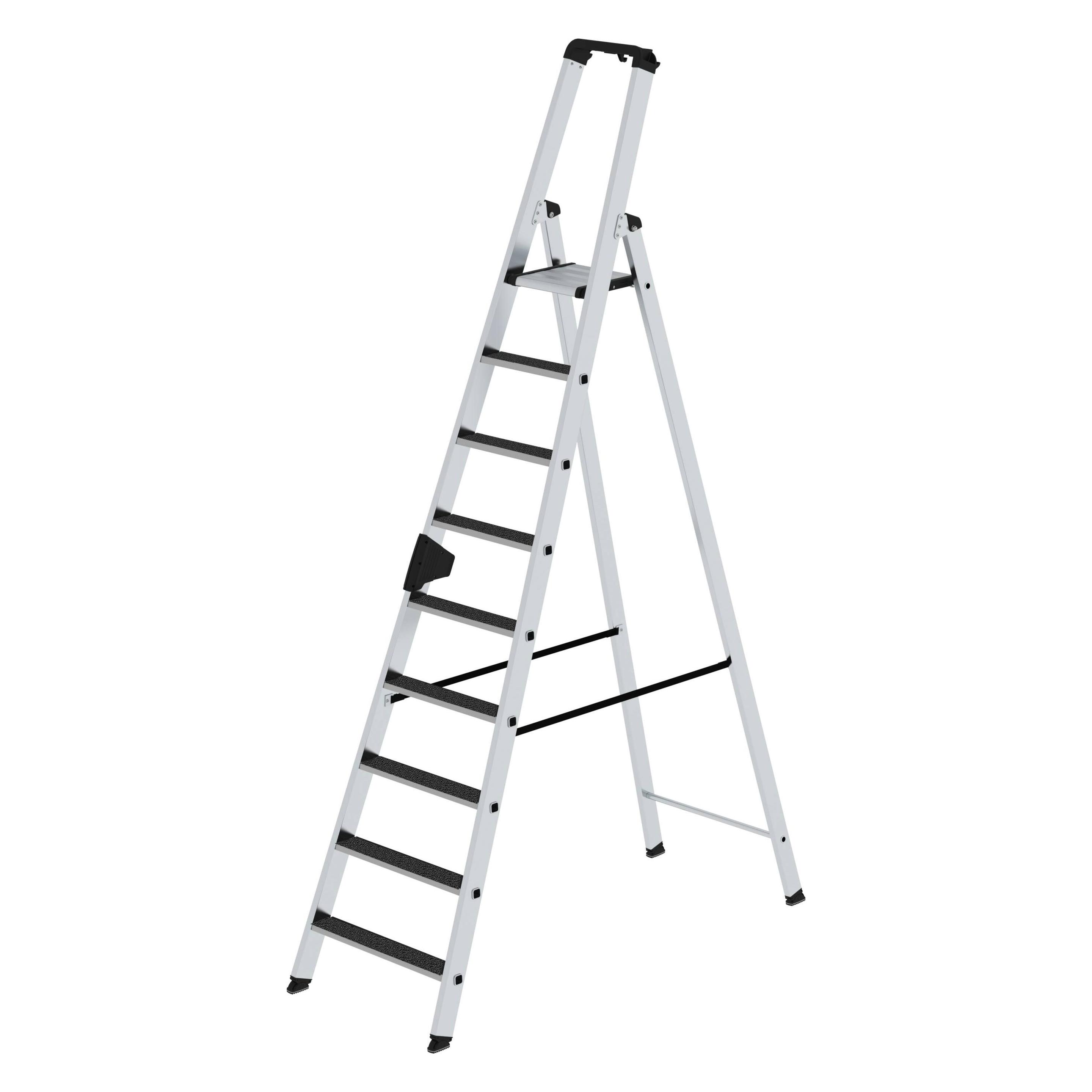 Munk Stufen-Stehleiter einseitig begehbar mit clip-step R13 9 Stufen (Stehleiter, 410 cm) (041629)
