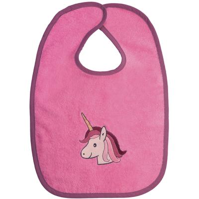 Lätzchen WÖRNER "Einhorn Klettlatz", Baby, pink, Baumwolle, Lätzchen, mit Klettverschluss, maschinenwaschbar, trocknergeeignet