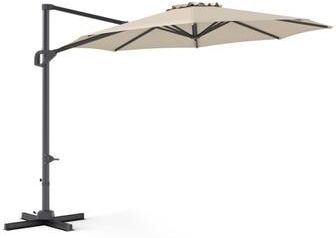 Costway 10 Feet Patio Cantilever Umbrella with Easy Tilt Adjustment-Beige