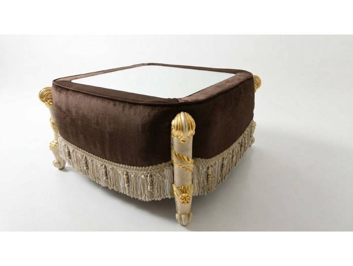 JVmoebel Couchtisch Klassischer Barock Couchtisch aus Holz mit brauner Oberfläche (Packung, 11-St), Made in Europa