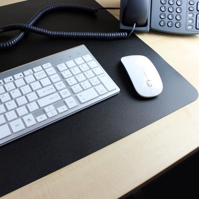 Floortex "Desktex® Black Vinyl Rectangular Desk Pad - 20"" x 36"""