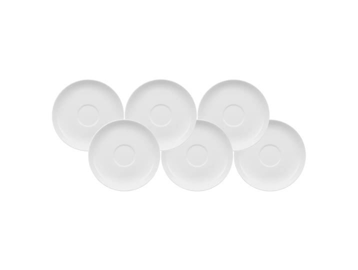 Untertasse VILLEROY & BOCH Café au lait-/ Suppenuntertasse Royal 18 cm 6er Set weiß , weiß, Speiseteller, Untertasse