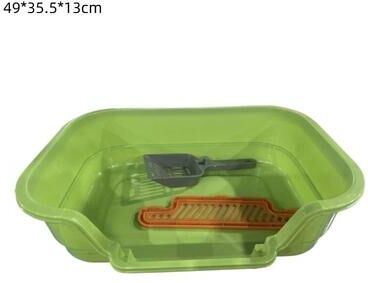 Uplift Picks Large Semi Enclosed Cat Litter Box Odor Resistant Ventilated Cat Toilet For Indoor Cats green