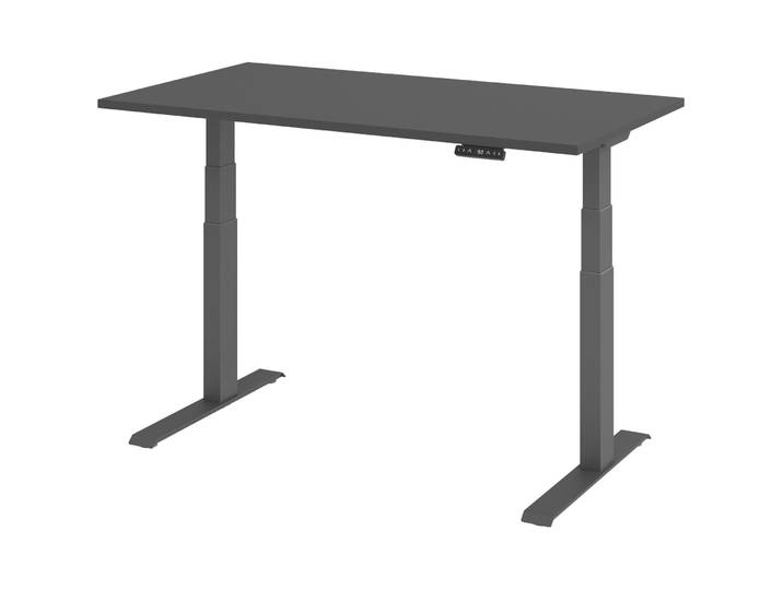 Schreibtisch Office basic Graphit elektrische Höhenverstellung 140 x 80 cm - Schreibtisch