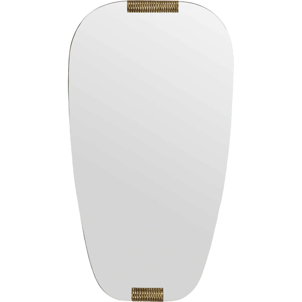 House Doctor Clips ovale spiegel goud B: 58 cm, H: 32 cm