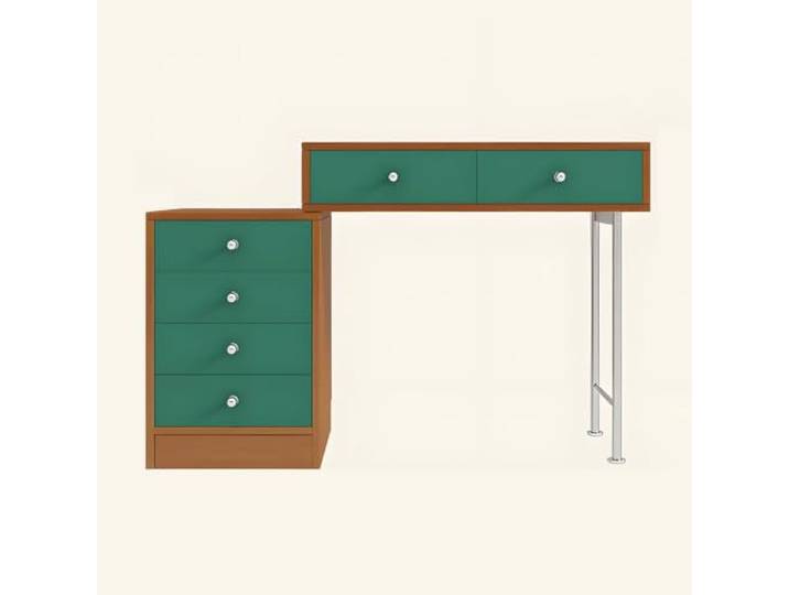 Kombinierter Waschtisch und Kommode Moderner Waschtisch aus Massivholz mit viel Stauraum, perfekt for das Schlafzimmer oder Wohnzimmer(Green,Model A)