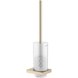KEUCO EDITION 11 Toilettenbürstengarnitur, Echtkristallglas mattiert, 11164039000, Farbe: Bronze gebürstet
