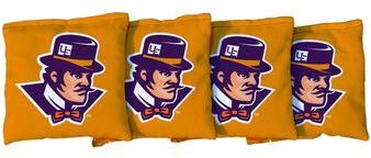 Skip's Garage University Of Evansville Purple Aces Orange Cornhole Bags