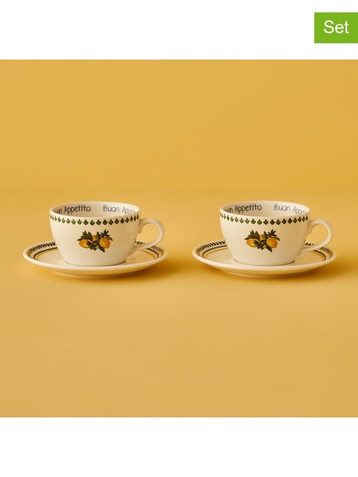 BELLA MAISON 2er-Set: Kaffeetassen "Lemoncello" - 270 ml - onesize