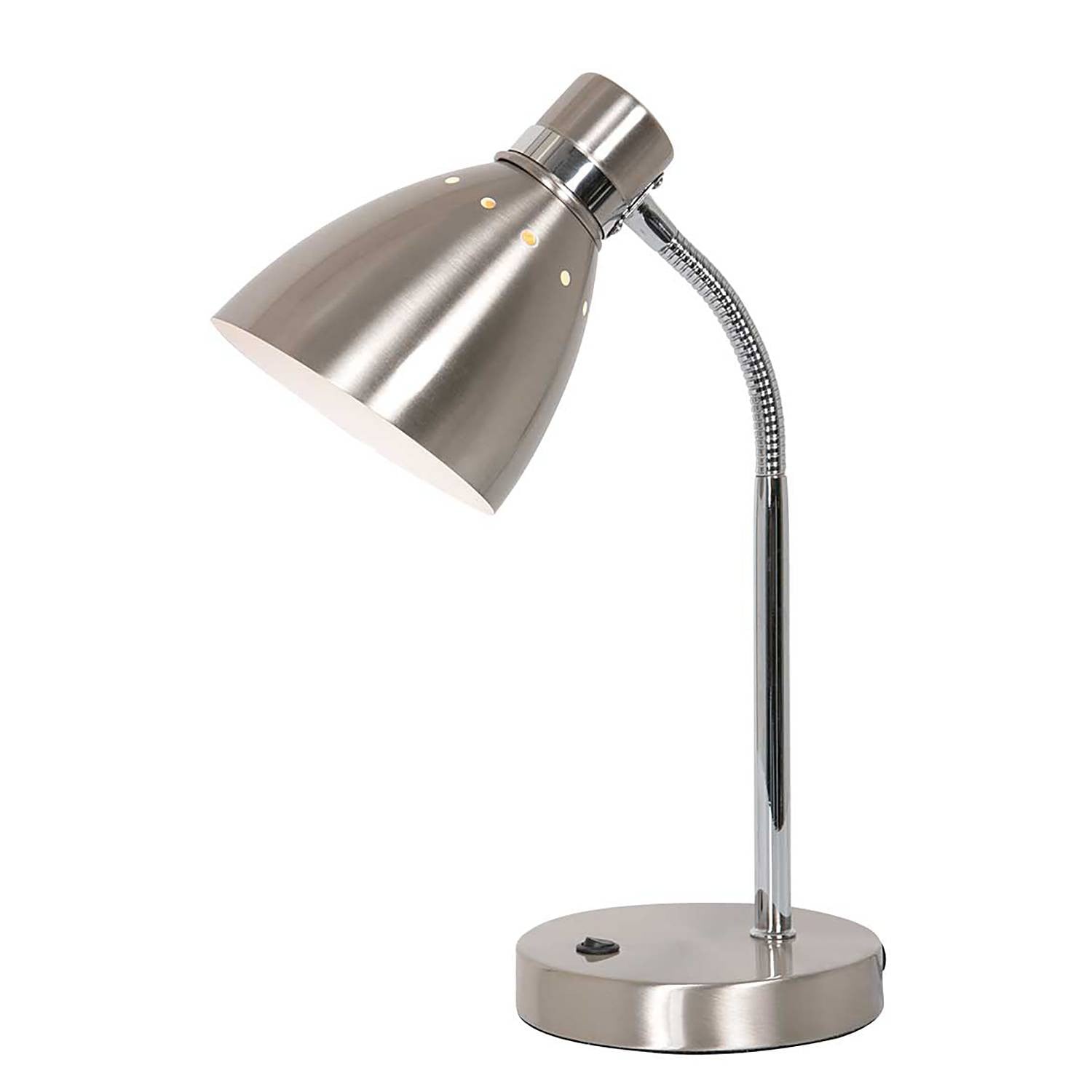 Steinhauer Spring tafellamp zilver met transparante kap en E27 fitting