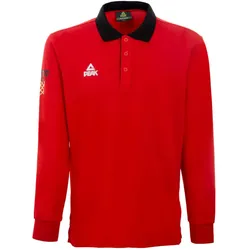 PEAK DBB Deutschland Basketball langarm Poloshirt 25041 - rot L