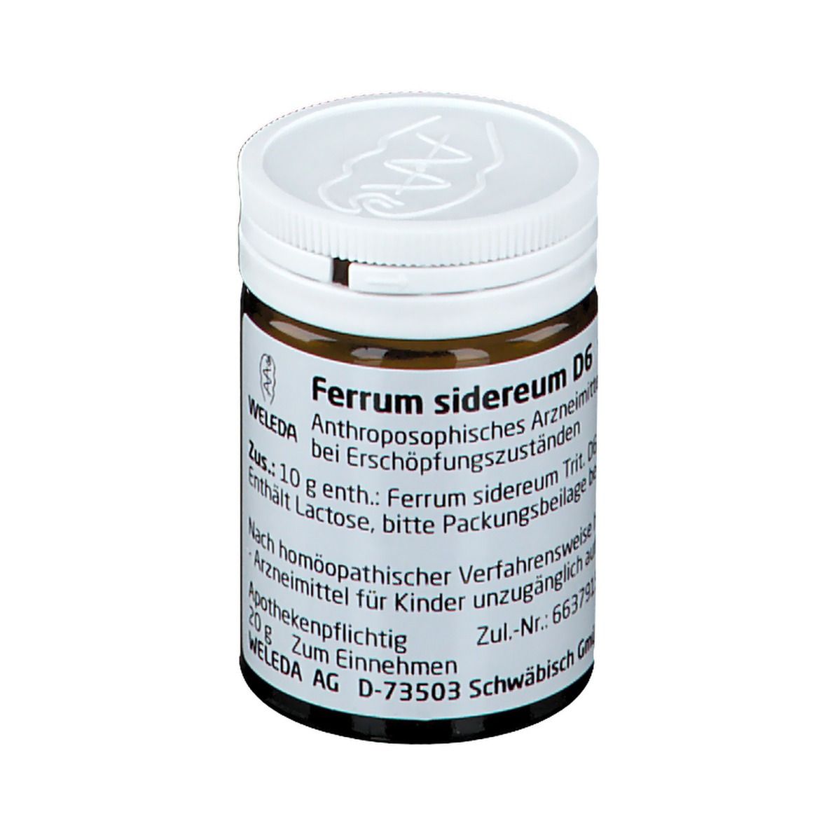 Ferrum Sidereum D 6 Trituration 20 g