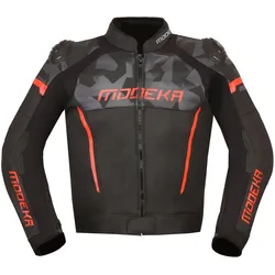 Modeka Valyant sportliche Lederjacke - schwarz-rot - 56
