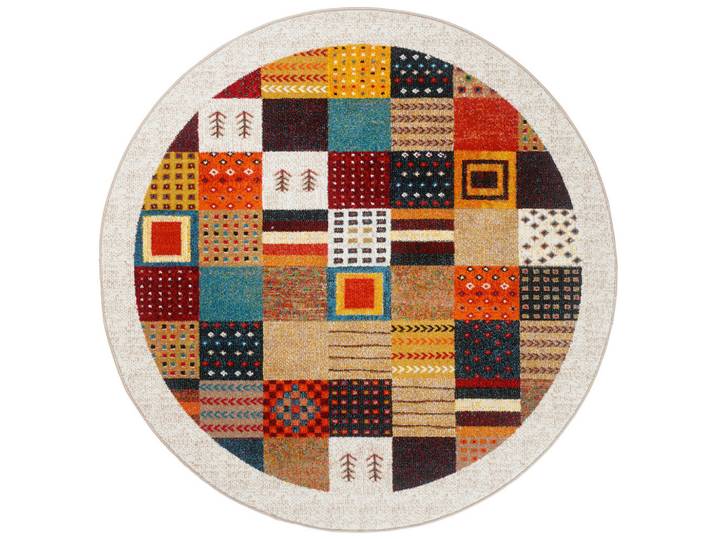 Novel Webteppich Cassandra, Mehrfarbig, Textil, Vintage, rund, Textiles Vertrauen - Oeko-Tex®, In verschiedenen Grössen erhältlich, Teppiche & Böden, Teppich, Runder Teppich
