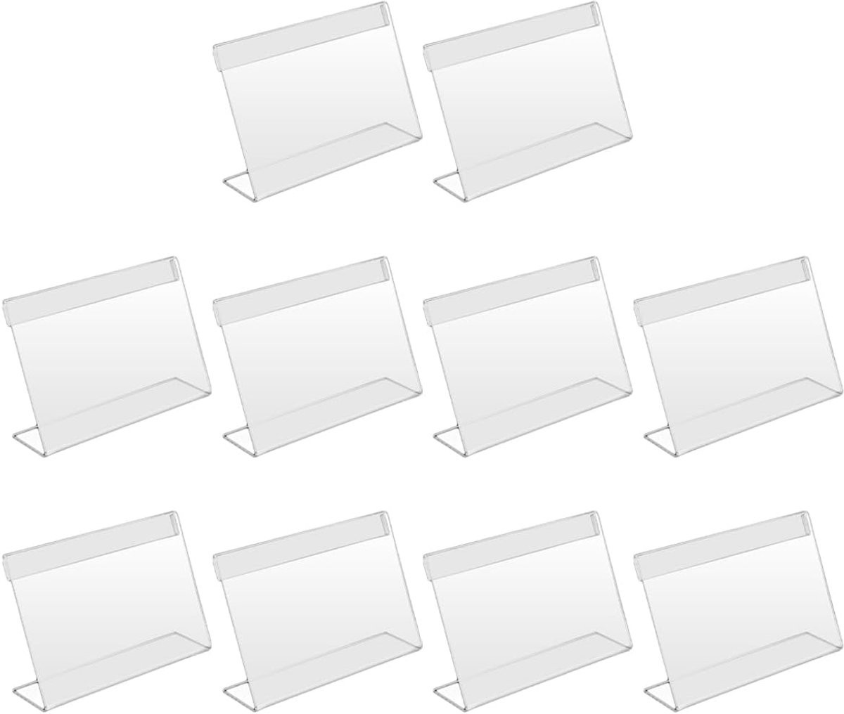 10 stuks Acryl Labelhouders 9x6 cm voor Buffet Borden en Prijskaartjes