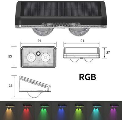 Uplift Essentials Outdoor Solar Fence & Landscape Lamp rgb