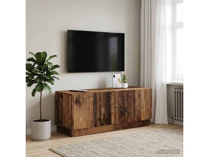 Meuble TV bois ancien bois ingénierie meuble télé effet vieilli design rustique