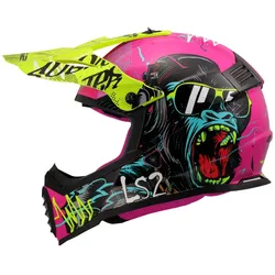 LS2, Motorradhelm, MX437 FAST EVO MINI II GORILLA Kinder MX-Helm (M)