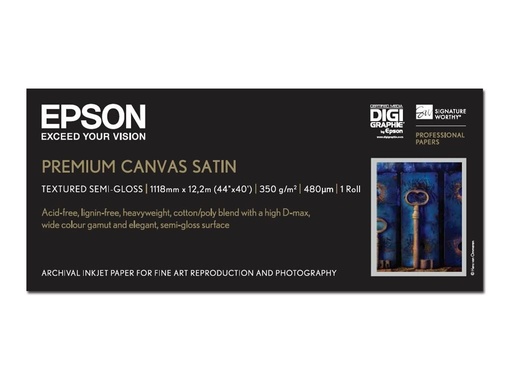 Epson PremierArt Water Resistant Canvas - Glänzend - Rolle (111,8 cm x 12,2 m) (C13S041848)