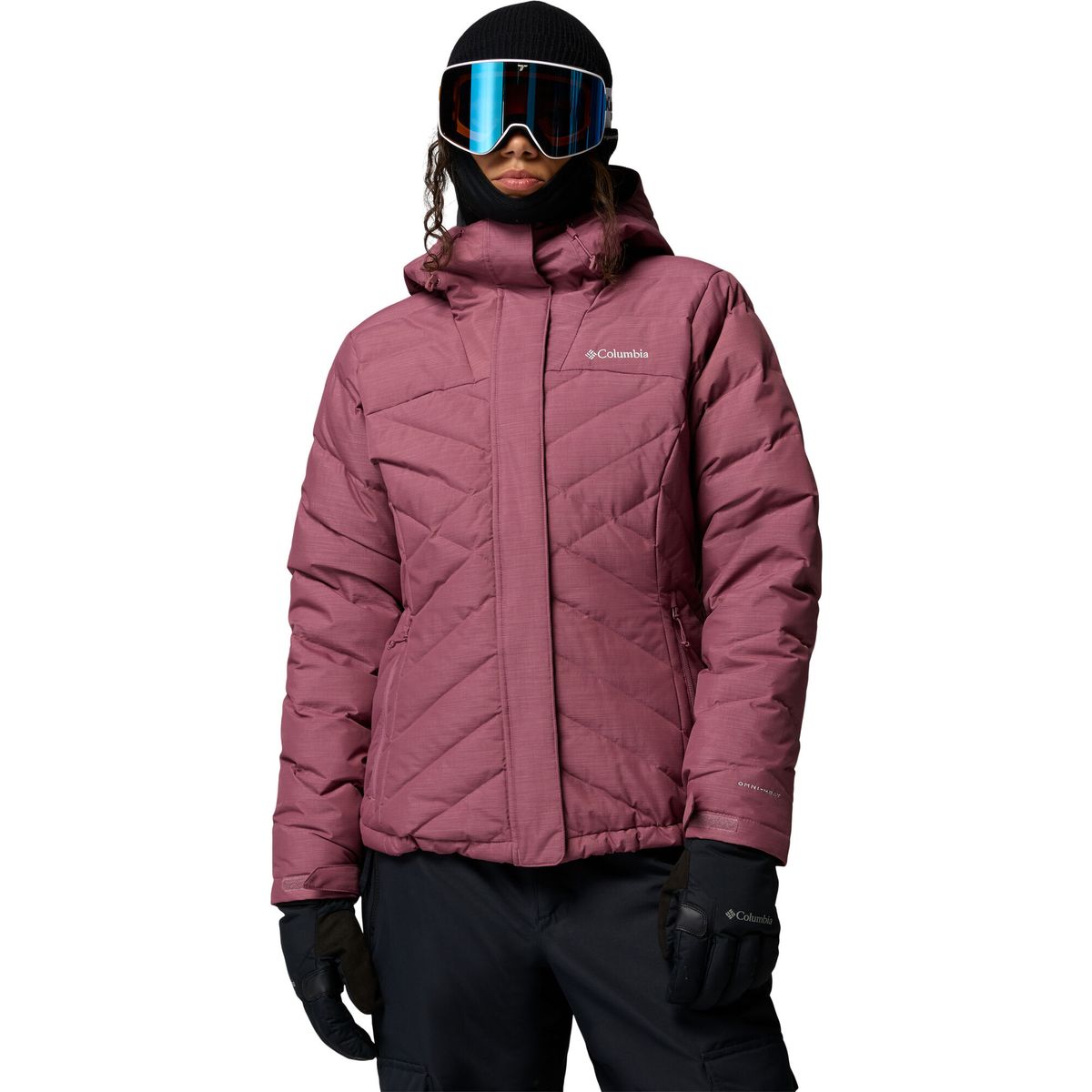 Columbia Women's Lay D Down V Hooded Ski Jacket antique mauve (552) M 213348-2133481-552-M