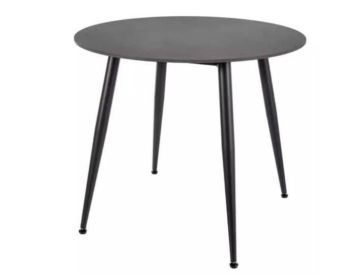 Table à Manger - Meubles&Design - Table à manger ronde compacte 90 cm en céramique noire mate NERISIA